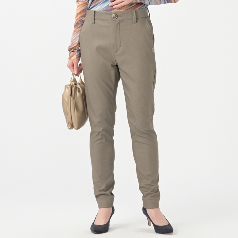 calma 選べる股下 裏ボンディングテーパードパンツ