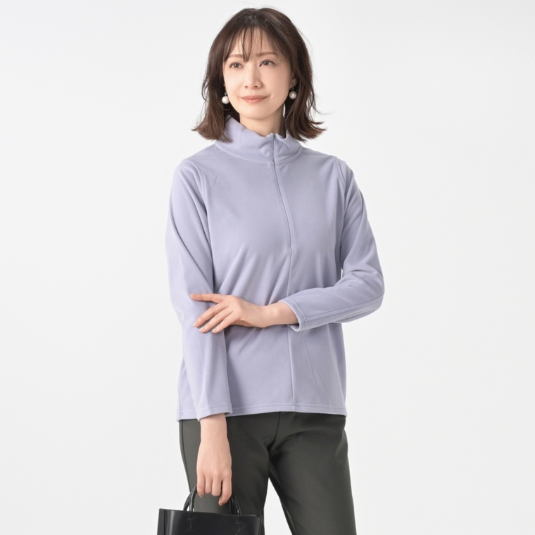 Provador ZIPハイネック両面起毛ブルゾンプルオーバー