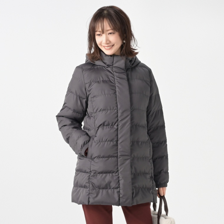 Provador 吸湿発熱素材 人工羽毛エアリーハーフコート