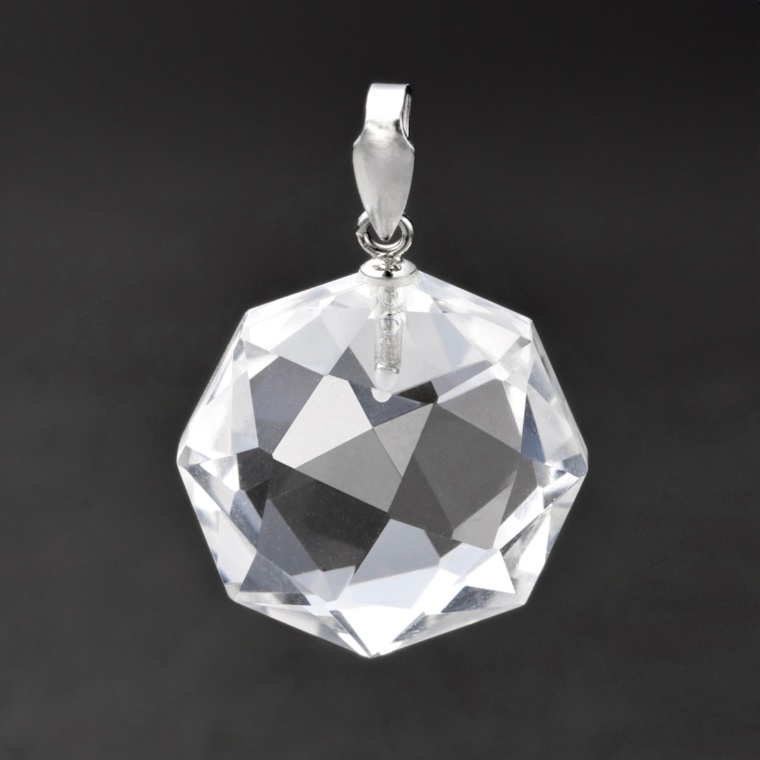 PT900八角水晶ペンダントヘッド10.0ctUP