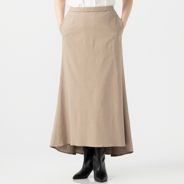 MASAGO ストレッチツイルバック起毛ロングスカート