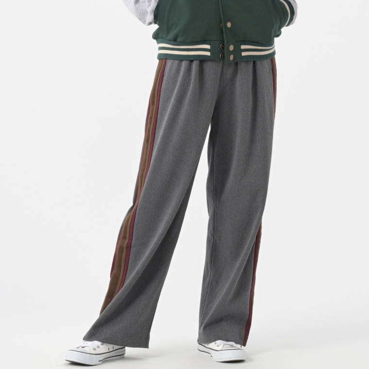 GRC ウール調ラインパンツ