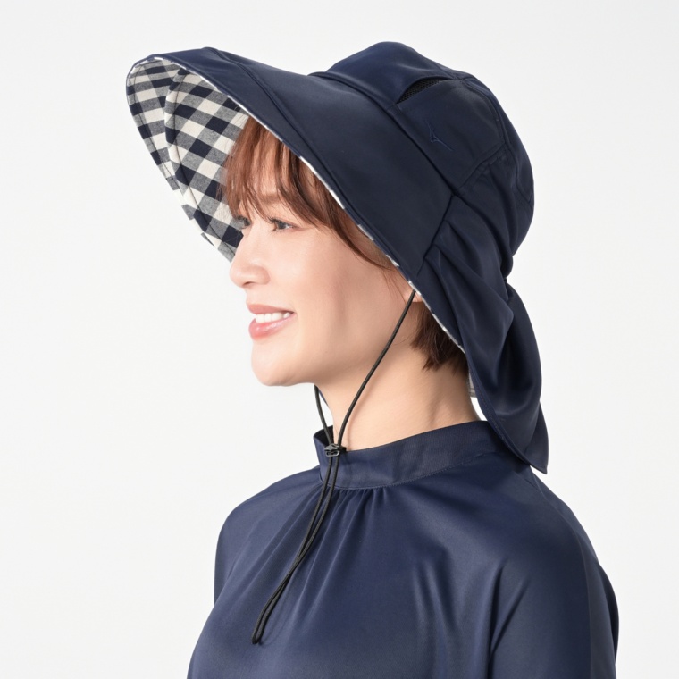 ミズノ 着る木陰 遮熱UVシェード付きハット