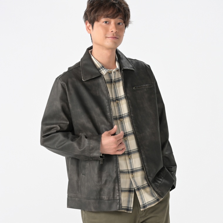 PERSONSBOY フェイクレザージャケット