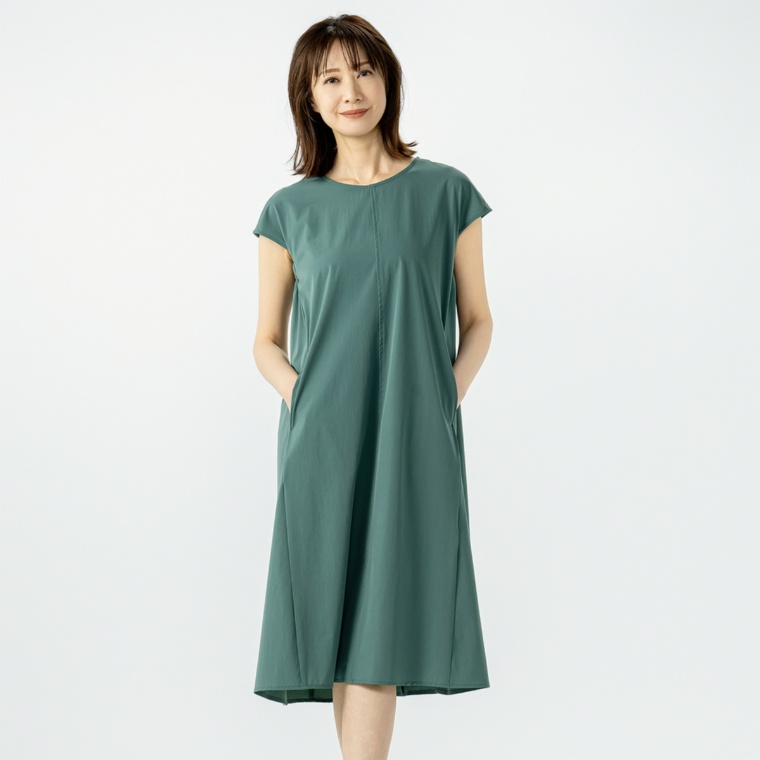 CARRIERE フレアバックリボンワンピース ネット限定着丈