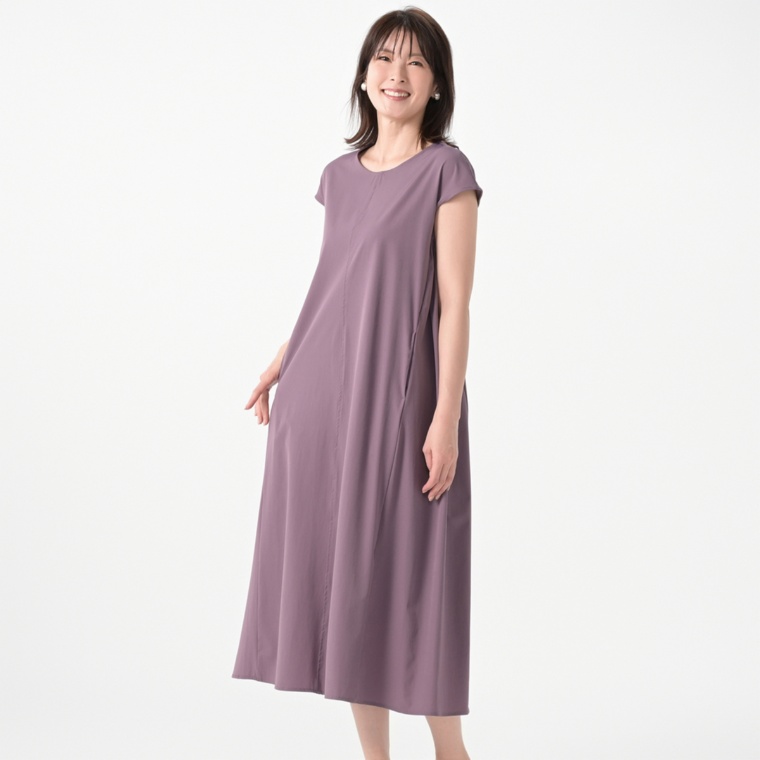 CARRIERE 選べる着丈 フレアバックリボンワンピース