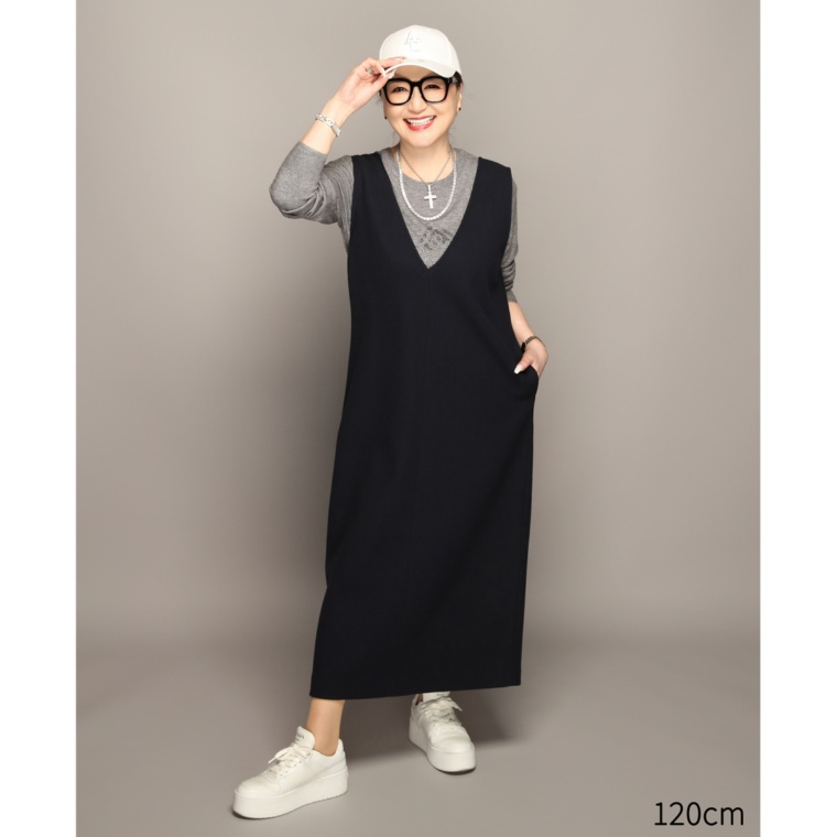 Anne Coquine 選べる身丈2way深Vジャンスカジレ