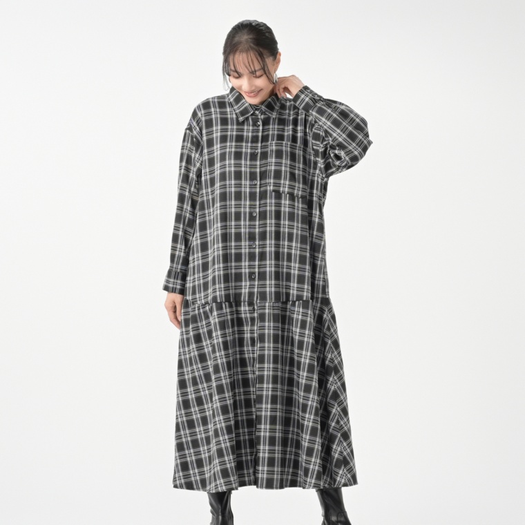 Notice//colors 華奢見えシャツワンピース