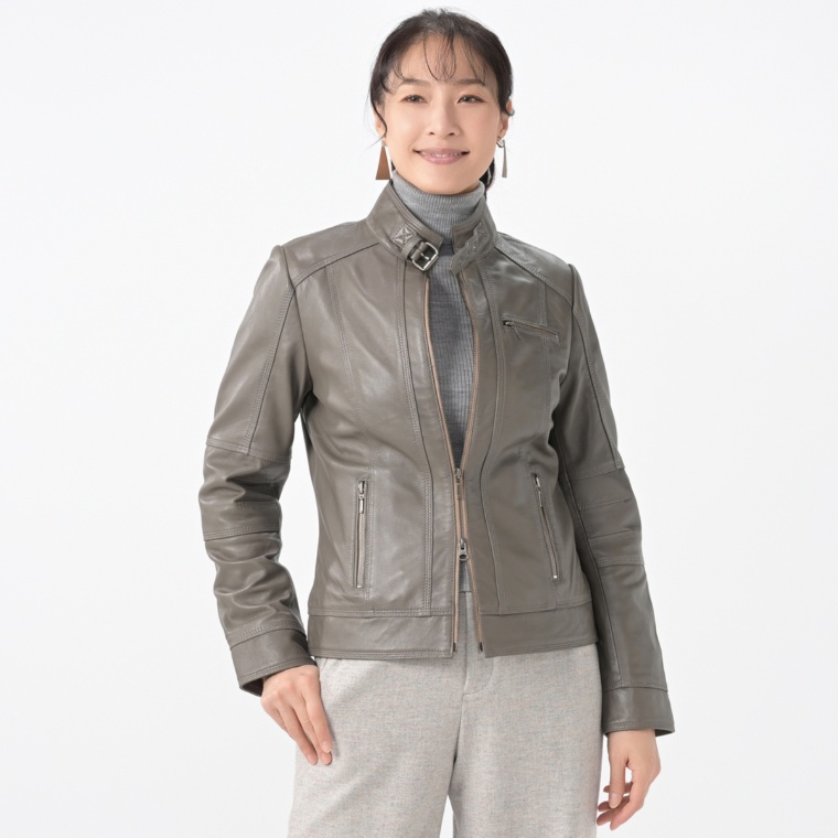 LEATHER Edition シープレザースタンドカラーライダース