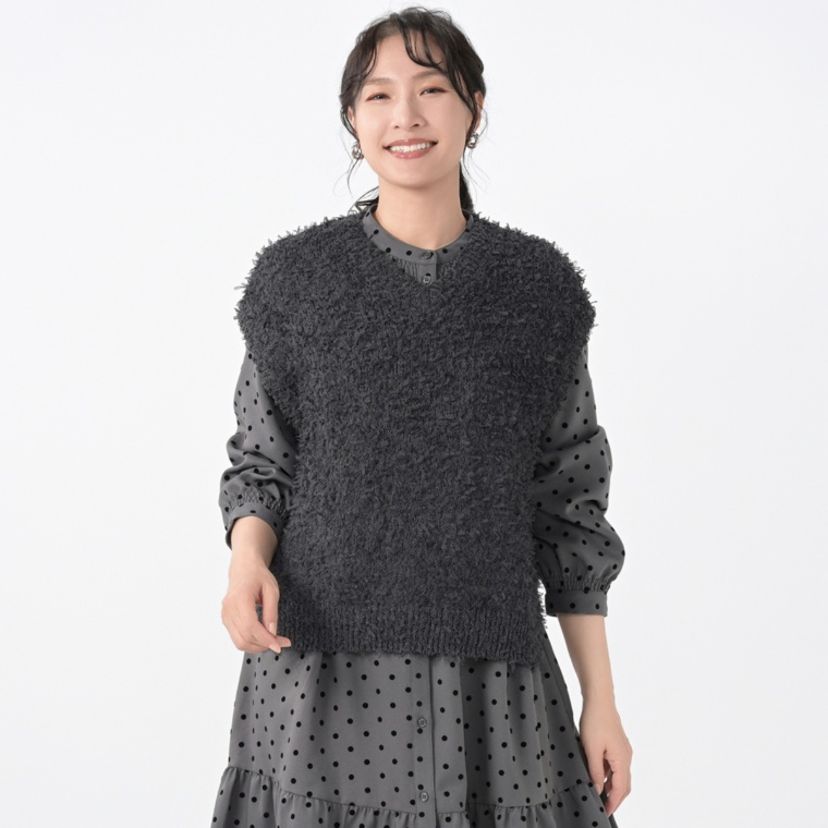 Coeur sucre 体型カバーチュールヤーンベスト