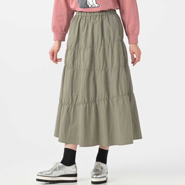 Coeur sucre 大人かっこいいティアードスカート