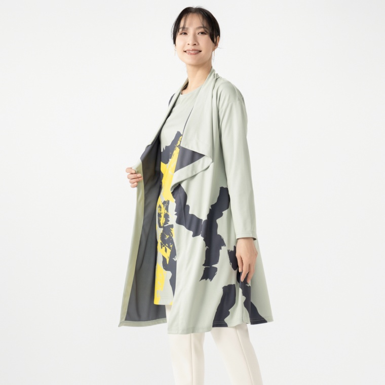 BOUTIQUE JUNKO ペインティングプリントカーディガン