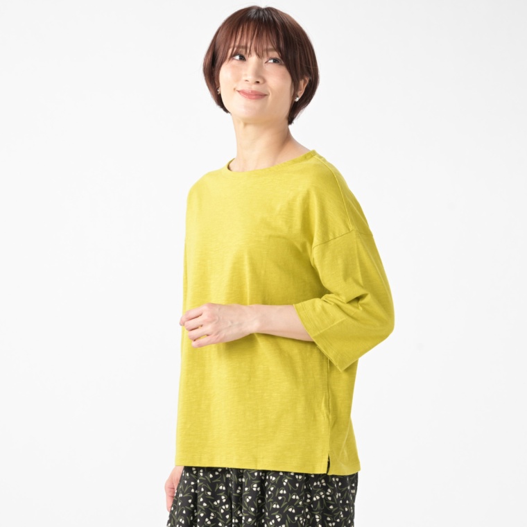 ピープルツリー オーガニックコットン ボートネックビッグTシャツ