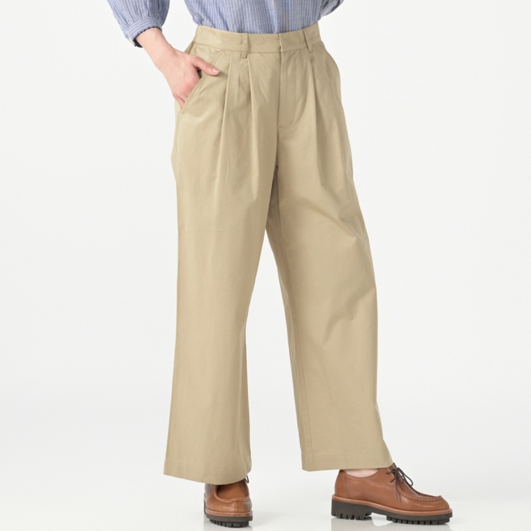 ピープルツリー コットンワイドパンツ