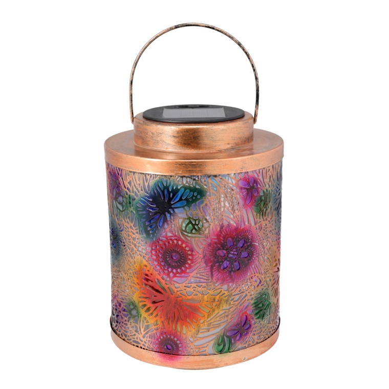 ソーラー充電式 カラフルLEDランタン 防塵防水仕様