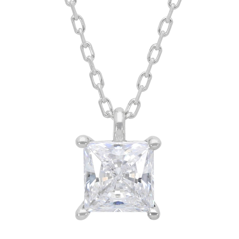 DIAMONIQUE SV925 プリンセスカットペンダント 0.76ct