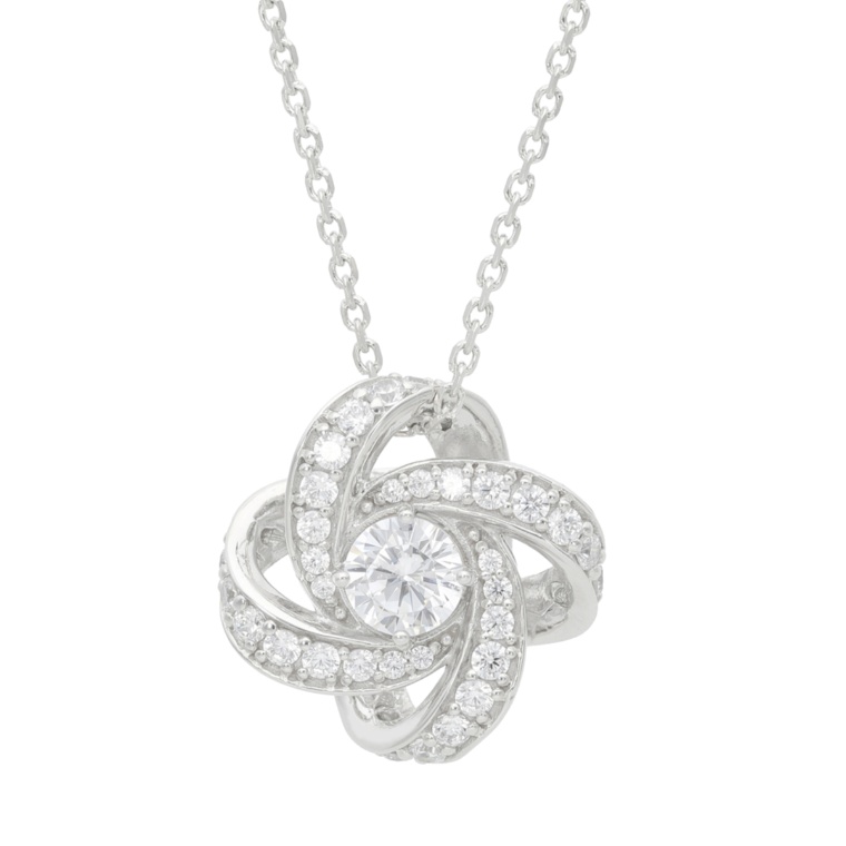 DIAMONIQUE SV925 クワトロラインペンダント 計1.08ct