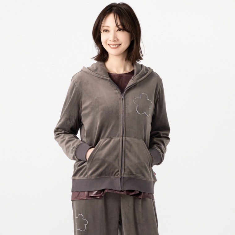 PERSONS ベロアパーカー