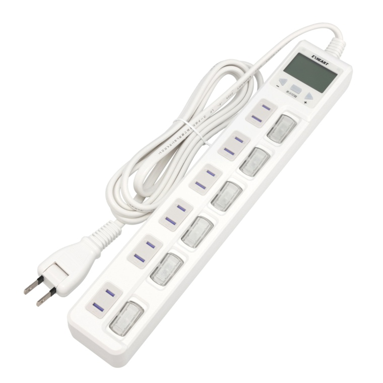 電気代が見える 賢く節電 電源タップ2m 6個口