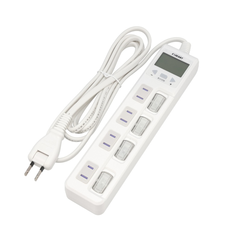 電気代が見える 賢く節電 電源タップ2m 4個口