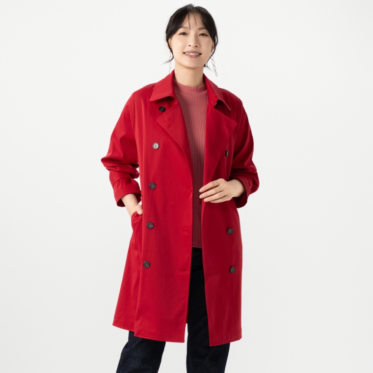 calma 撥水/抗ピリング 美形トレンチコート