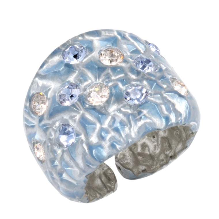 Harraca モナークシェイプ シルバーブルーカラー リング