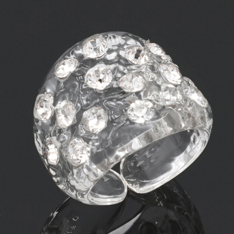 Harraca ネバダシェイプ クリアカラー リング