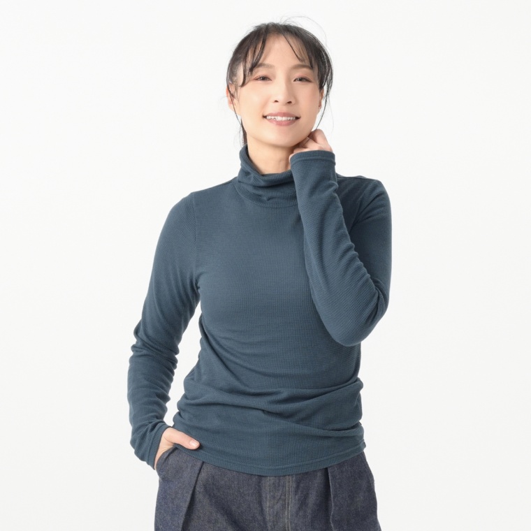 GRC ハイゲージワッフルハイネックプルオーバー