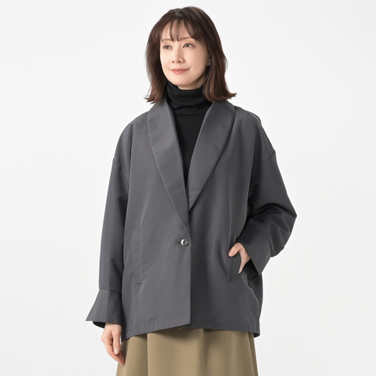 YukaKoshino ショールカラーのブルゾン