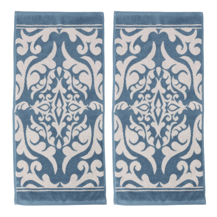 Fero ホテルライク フェイスタオル オーナメント柄 同色2枚セット