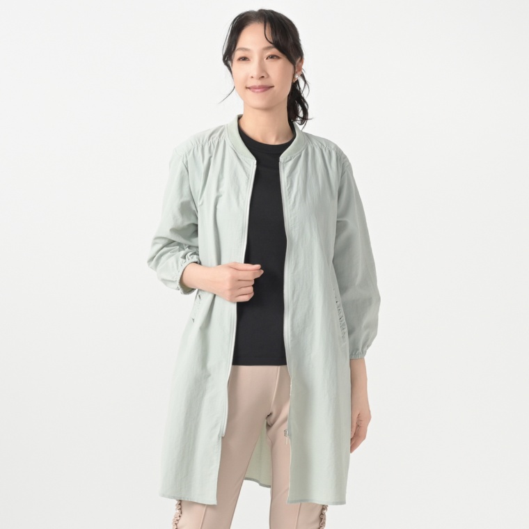 MISA Luxe ジップアップロングブルゾン