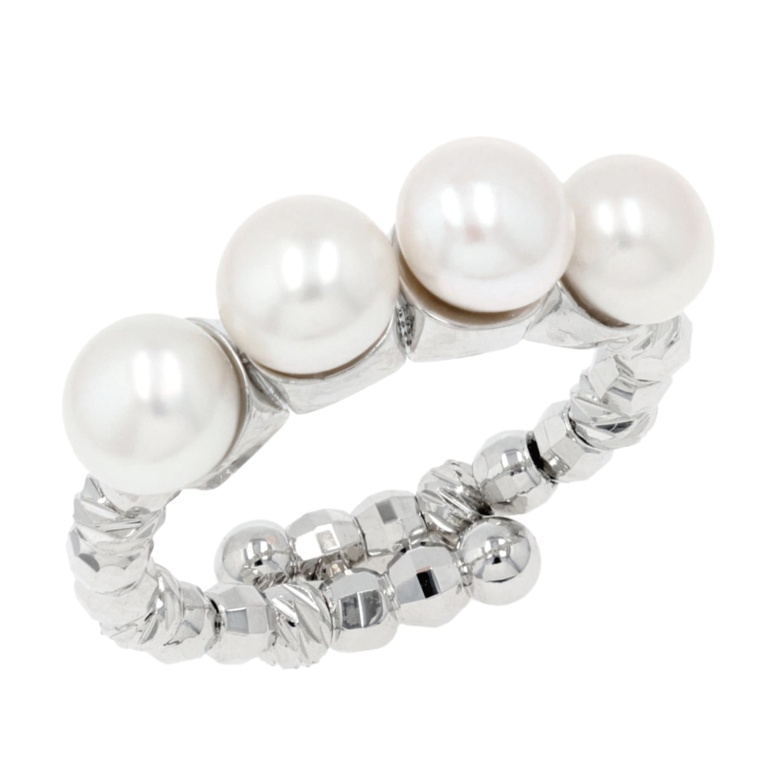 JinkaNezu 淡水パール コイルリング