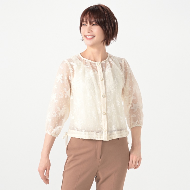 anatelier ジャガードレースブルゾン