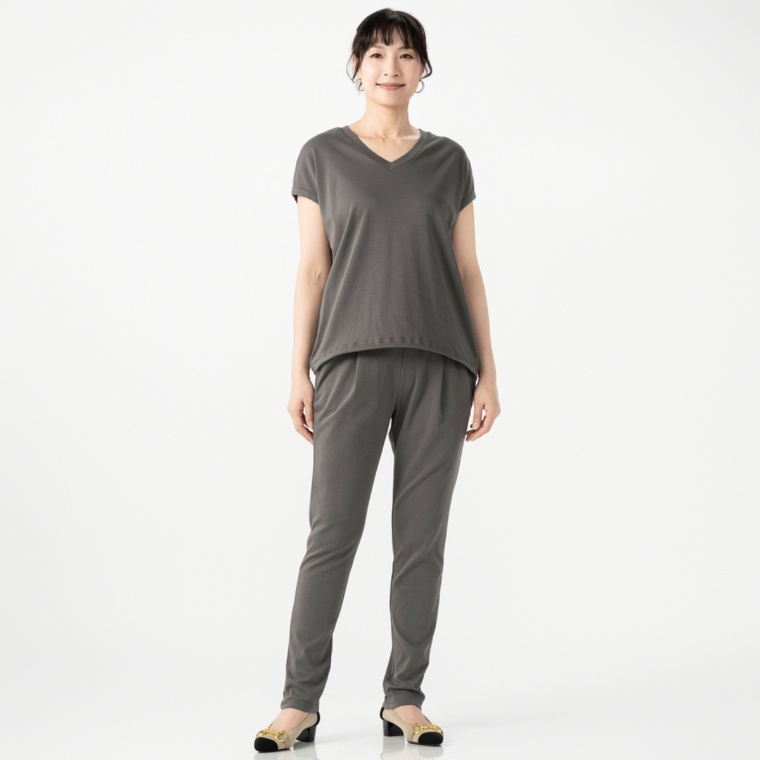 Anne Coquine 選べる股下シルケットスムースセットアップ