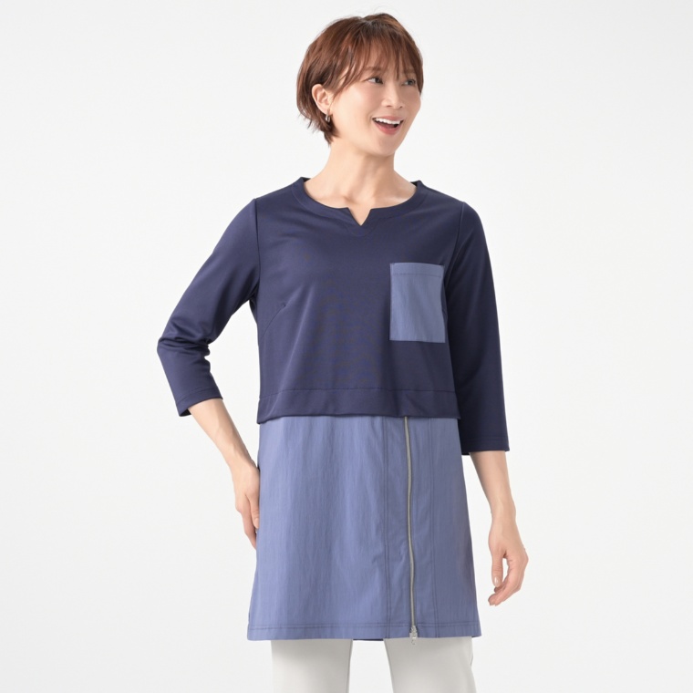 day to day ファスナースリットデザインチュニック