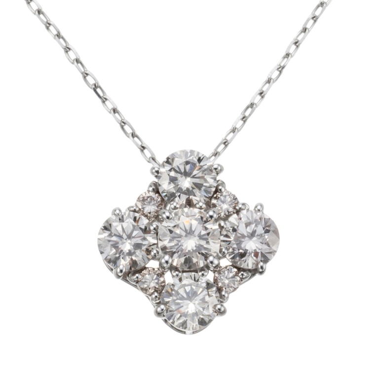 Dialuce PT950 ダイヤモンド ペンダント 計0.7ctUP