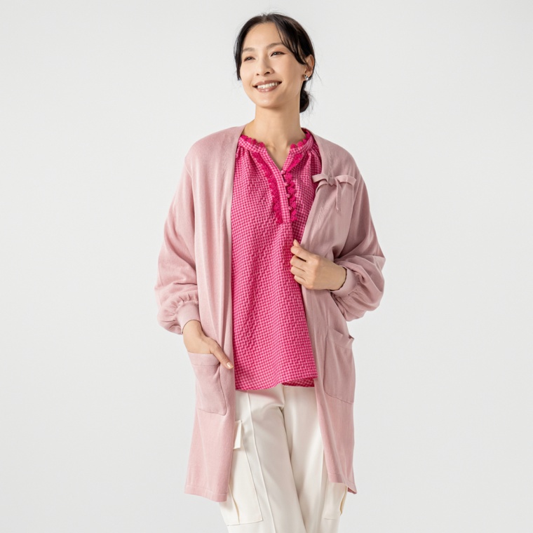 &LOVE さらりと羽織れるニットカーデ ネット限定