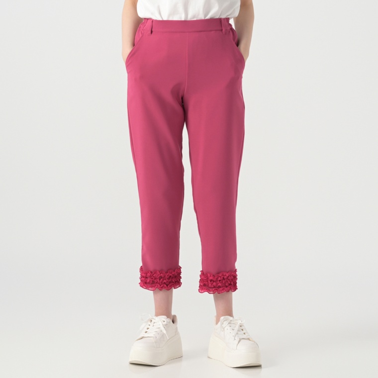 &LOVE むっちゃ幸せ裾ふりる美脚パンツ