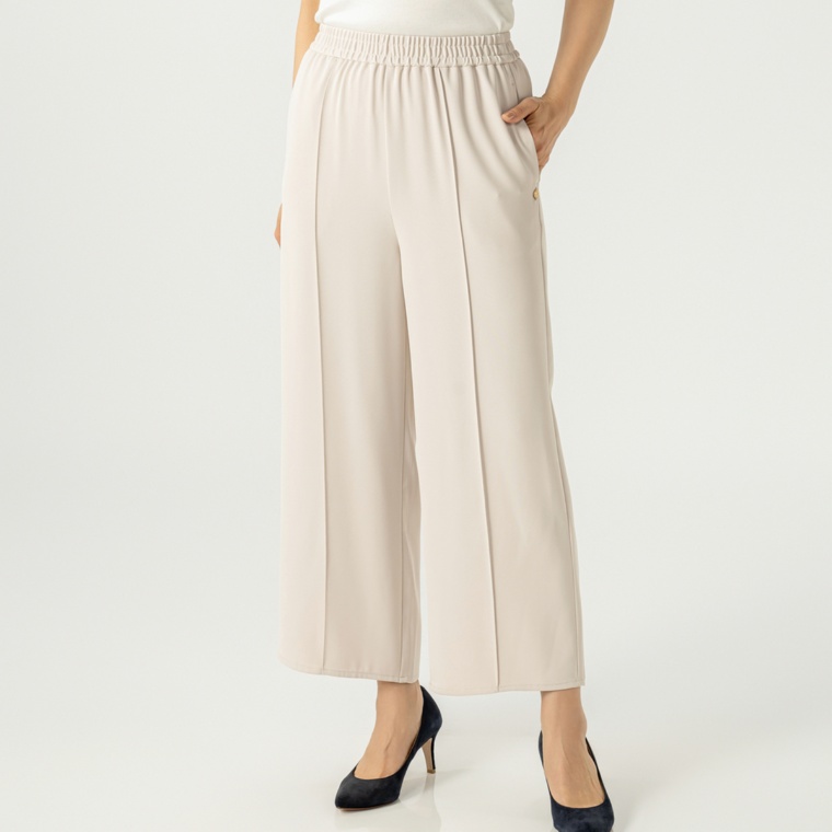 MORNMAGIE 足美人綺麗みせ大人ピンタックパンツ