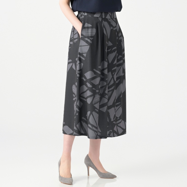 BOUTIQUE JUNKO プリントデザインワイドパンツ