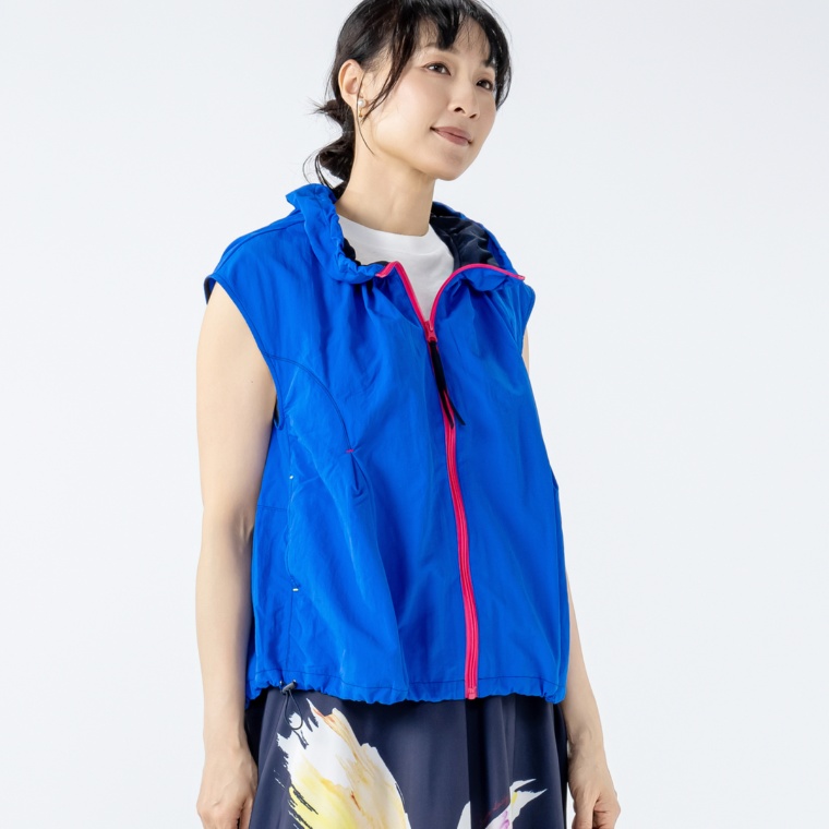 SUPERLADY スピンドルギャザーデザインジレ