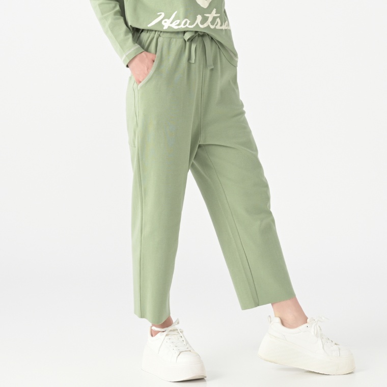 KidsAngel ハーフミラノセミワイドストレートパンツ