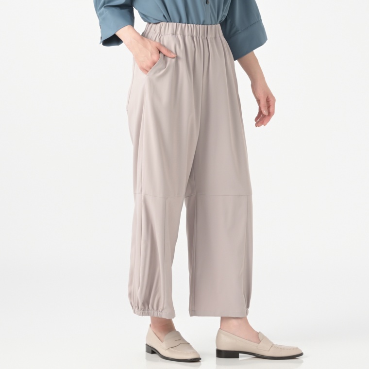 ModdedAnce 裾ギャザー絶妙コクーンパンツ