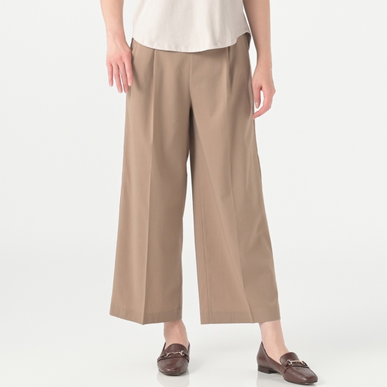 CARRIERE ワンタックプレスワイドパンツ