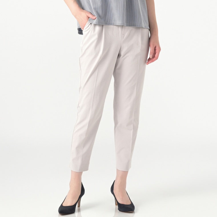 CARRIERE ドライチノワンタックテーパードパンツ