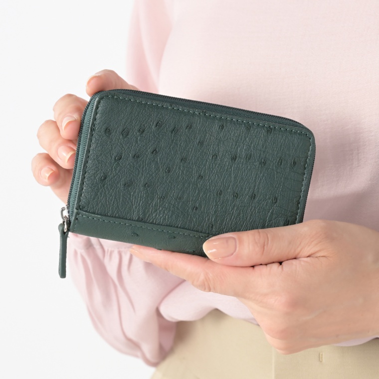 ロダニア オーストリッチコンパクトウォレット