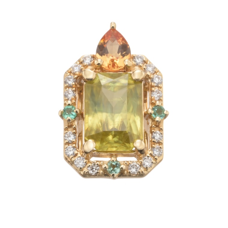 18K YG スフェーン ペンダントヘッド [フォンテーヌブロー]