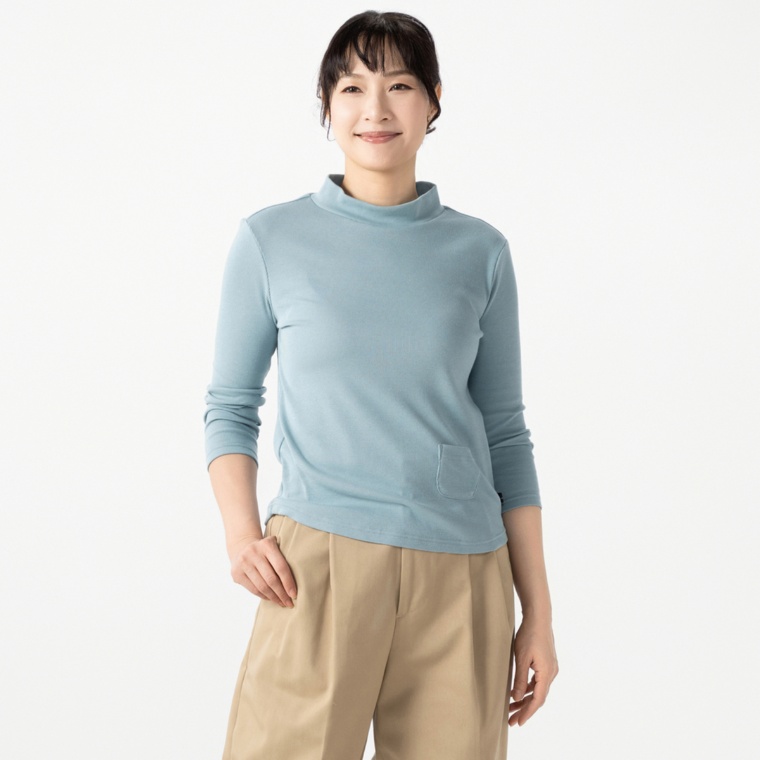 KawaiOkada テレコハイネックプルオーバー