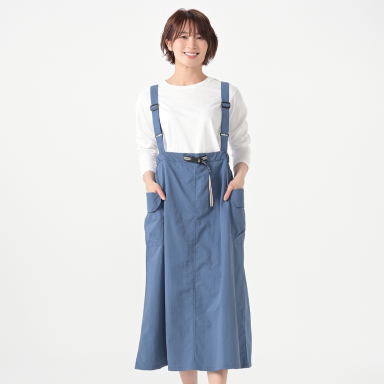 Carney 2WAY撥水サスペンダースカート