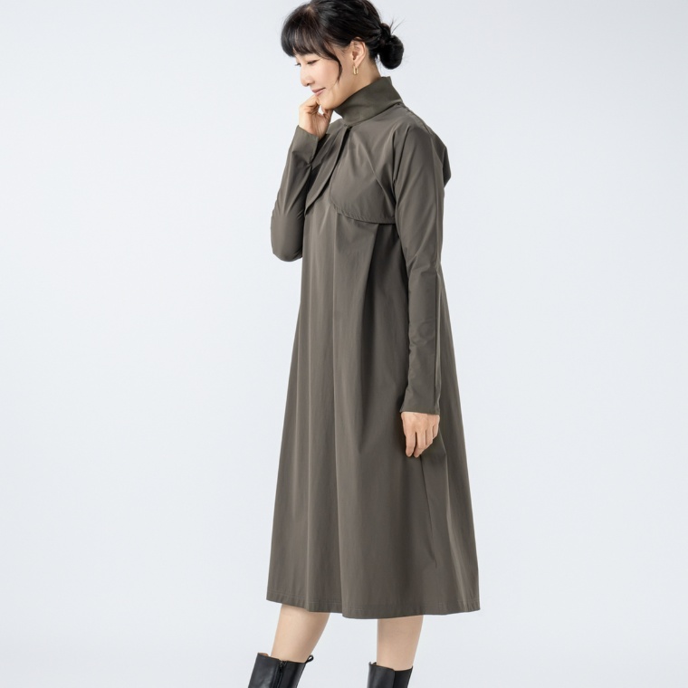 MASAGO サラサラストレッチワンピースマーガレット付き